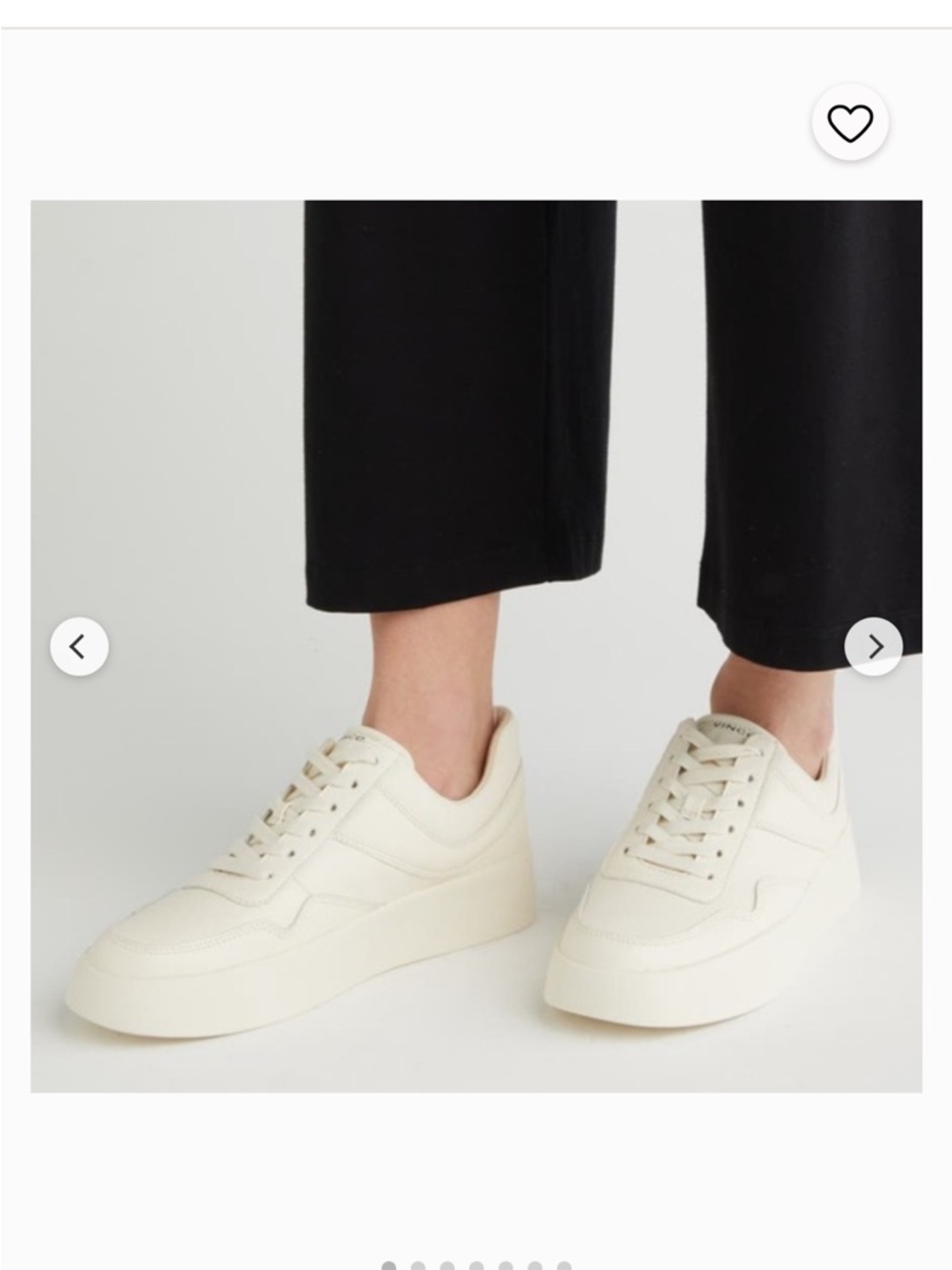 Vince Warren Court  Leather Sneakers Color Cream Size US 9/ EUR 40